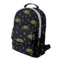 Green Vampire Mouth - Halloween Modern Decor Flap Pocket Backpack (Large) View1