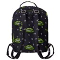 Green Vampire Mouth - Halloween Modern Decor Flap Pocket Backpack (Large) View3