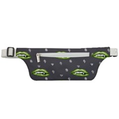 Green Vampire Mouth - Halloween Modern Decor Active Waist Bag by ConteMonfrey