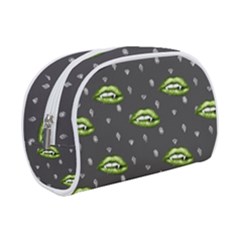 Green Vampire Mouth - Halloween Modern Decor Make Up Case (small) by ConteMonfrey