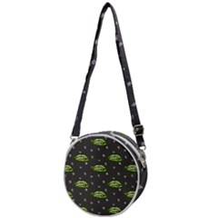 Green Vampire Mouth - Halloween Modern Decor Crossbody Circle Bag by ConteMonfrey