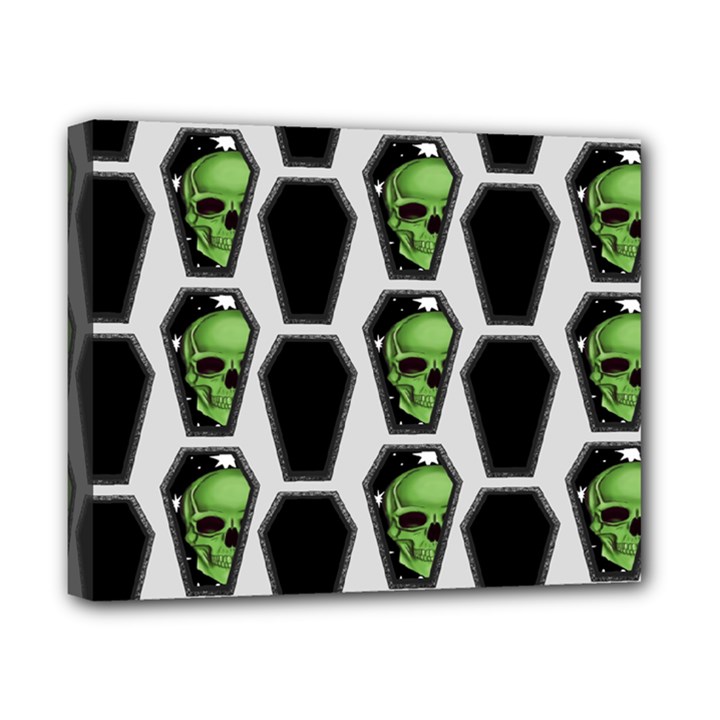 Coffins And Skulls - Modern Halloween Decor  Canvas 10  x 8  (Stretched)