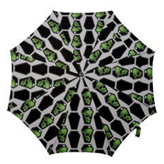 Coffins And Skulls - Modern Halloween Decor  Hook Handle Umbrellas (large) by ConteMonfrey