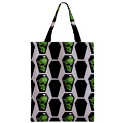 Coffins And Skulls - Modern Halloween Decor  Zipper Classic Tote Bag by ConteMonfrey