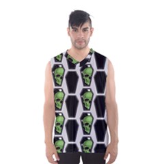 Coffins And Skulls - Modern Halloween Decor  Men s Basketball Tank Top by ConteMonfrey