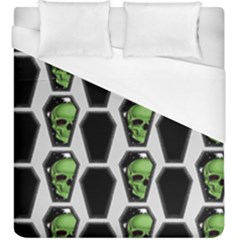 Coffins And Skulls - Modern Halloween Decor  Duvet Cover (king Size) by ConteMonfrey