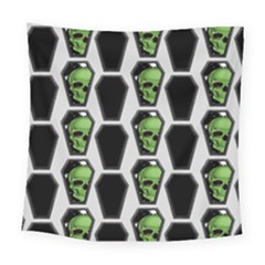 Coffins And Skulls - Modern Halloween Decor  Square Tapestry (large) by ConteMonfrey