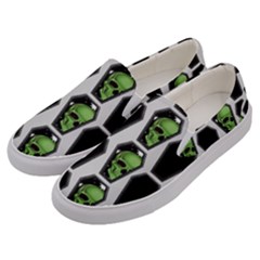 Coffins And Skulls - Modern Halloween Decor  Men s Canvas Slip Ons by ConteMonfrey