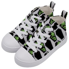 Coffins And Skulls - Modern Halloween Decor  Kids  Mid-top Canvas Sneakers by ConteMonfrey