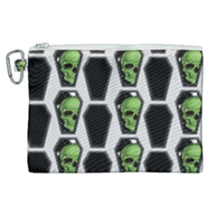 Coffins And Skulls - Modern Halloween Decor  Canvas Cosmetic Bag (xl) by ConteMonfrey