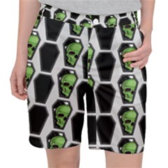 Coffins And Skulls - Modern Halloween Decor  Pocket Shorts by ConteMonfrey