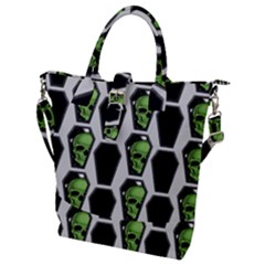 Coffins And Skulls - Modern Halloween Decor  Buckle Top Tote Bag by ConteMonfrey