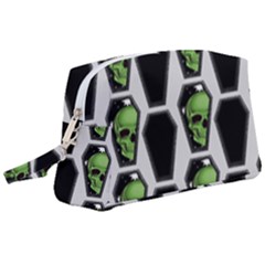 Coffins And Skulls - Modern Halloween Decor  Wristlet Pouch Bag (large) by ConteMonfrey