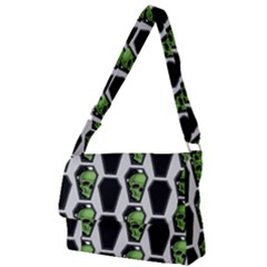 Coffins And Skulls - Modern Halloween Decor  Full Print Messenger Bag (l) by ConteMonfrey