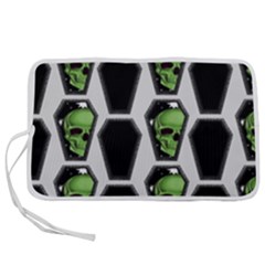 Coffins And Skulls - Modern Halloween Decor  Pen Storage Case (m) by ConteMonfrey