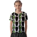 Coffins And Skulls - Modern Halloween Decor  Kids  Frill Chiffon Blouse View1