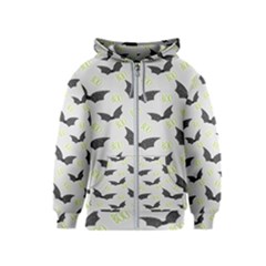 Boo! Bat Rain - Halloween Decor  Kids  Zipper Hoodie by ConteMonfrey