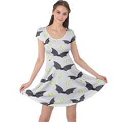 Boo! Bat Rain - Halloween Decor  Cap Sleeve Dress by ConteMonfrey