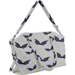 Boo! Bat Rain - Halloween Decor  Canvas Crossbody Bag by ConteMonfrey