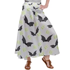 Boo! Bat Rain - Halloween Decor  Satin Palazzo Pants by ConteMonfrey