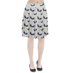 Boo! Bat Rain - Halloween Decor  Pleated Skirt by ConteMonfrey