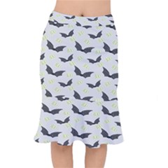 Boo! Bat Rain - Halloween Decor  Short Mermaid Skirt by ConteMonfrey