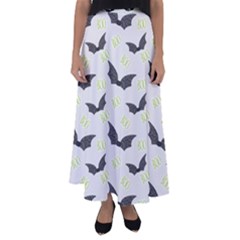 Boo! Bat Rain - Halloween Decor  Flared Maxi Skirt by ConteMonfrey