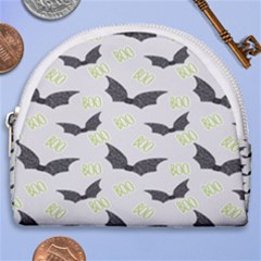 Boo! Bat Rain - Halloween Decor  Horseshoe Style Canvas Pouch by ConteMonfrey