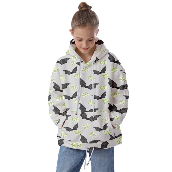 Boo! Bat Rain - Halloween Decor  Kids  Oversized Hoodie