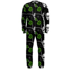 Green Roses And Skull - Romantic Halloween   Onepiece Jumpsuit (men) by ConteMonfrey