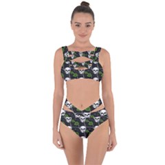 Green Roses And Skull - Romantic Halloween   Bandaged Up Bikini Set  by ConteMonfrey