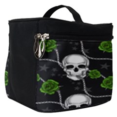 Green Roses And Skull - Romantic Halloween   Make Up Travel Bag (small) by ConteMonfrey