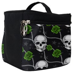 Green Roses And Skull - Romantic Halloween   Make Up Travel Bag (big) by ConteMonfrey