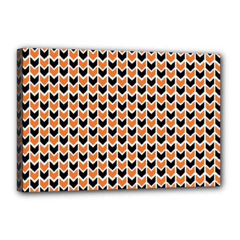 Halloween Plaids Arrow Canvas 18  X 12  (stretched) by ConteMonfrey