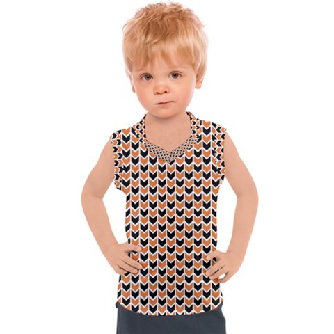 Halloween Plaids Arrow Kids  Sport Tank Top by ConteMonfrey