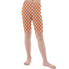 Cute Little Ghosts Halloween Theme Kids  Mid Length Swim Shorts by ConteMonfrey