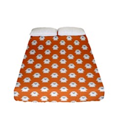 Cute Little Ghosts Halloween Theme Fitted Sheet (full/ Double Size) by ConteMonfrey