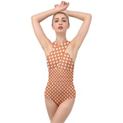 Cute Little Ghosts Halloween Theme Cross Front Low Back Swimsuit by ConteMonfrey