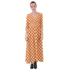 Cute Little Ghosts Halloween Theme Button Up Maxi Dress by ConteMonfrey