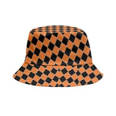 Halloween Black Orange Plaids Bucket Hat by ConteMonfrey