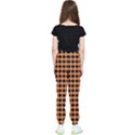 Halloween Black Orange Plaids Kids  Elastic Waist Pants View2