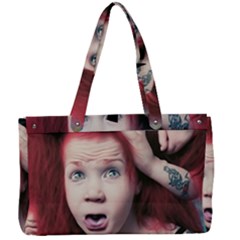 Creepy Monster Student At Classroom Canvas Work Bag