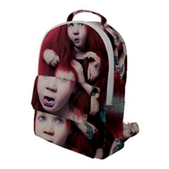 Creepy Monster Student At Classroom Flap Pocket Backpack (large) by dflcprintsclothing