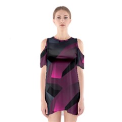 Hexagon Geometric Art Design Shoulder Cutout One Piece Dress by Wegoenart