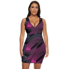 Hexagon Geometric Art Design Draped Bodycon Dress by Wegoenart