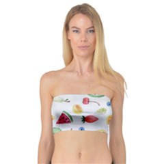 Fruit Summer Vitamin Watercolor Bandeau Top by Wegoenart