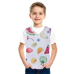 Fruit Summer Vitamin Watercolor Kids  Basketball Tank Top by Wegoenart