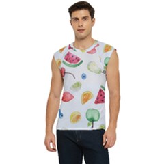 Fruit Summer Vitamin Watercolor Men s Raglan Cap Sleeve Tee by Wegoenart