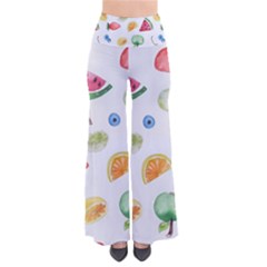 Fruit Summer Vitamin Watercolor So Vintage Palazzo Pants by Wegoenart