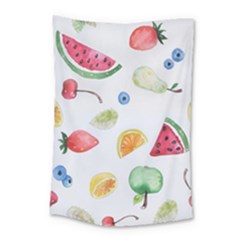 Fruit Summer Vitamin Watercolor Small Tapestry by Wegoenart